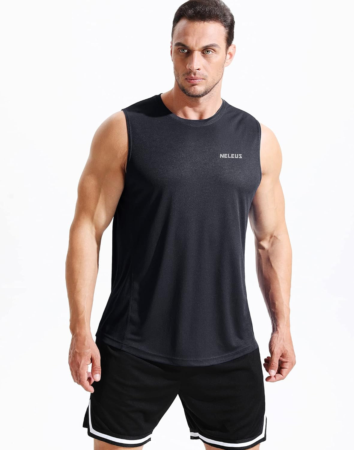 Men'S Dry Fit Workout Running Muscle Tank Top