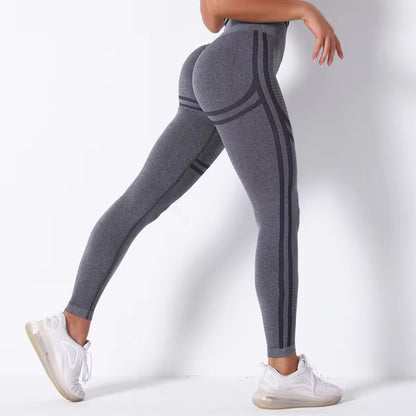 Women'S New Sports Bra Workout Clothes Set Knitted Seamless Sexy Hip-Lifting Fitness Yoga Pants Gym Training Running Leggings