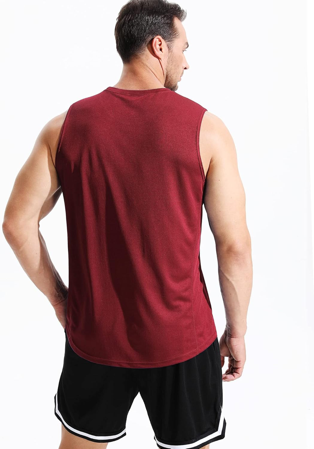 Men'S Dry Fit Workout Running Muscle Tank Top